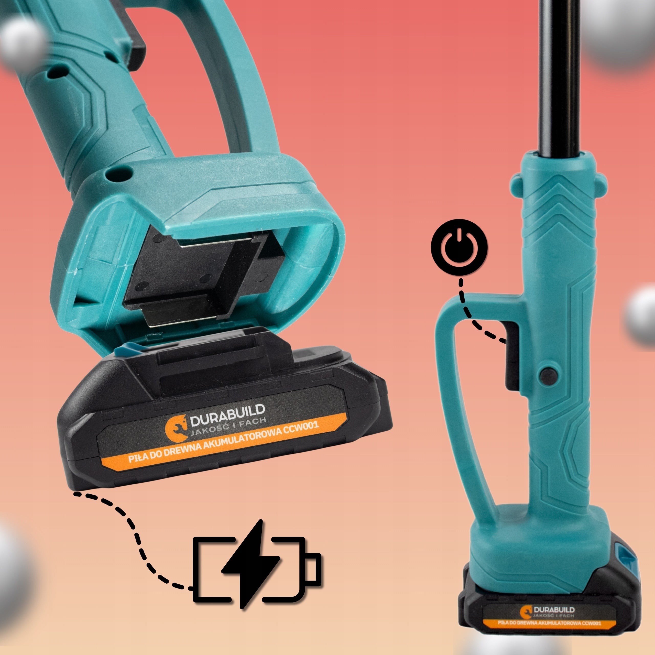 6” 4” CHAINSAW SET + TELESCOPIC BOOM FOR TREE ACCESSORIES Packaging status original