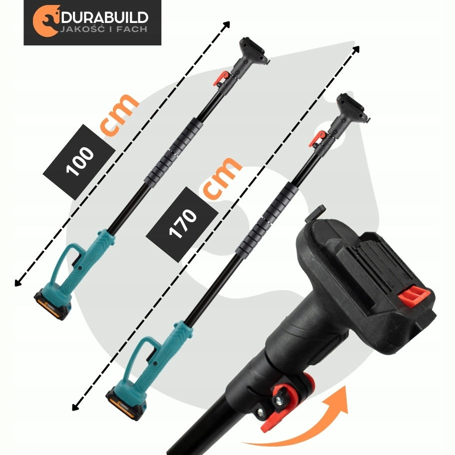 6" AND 4" CORDLESS CHAINSAW WITH TELESCOPIC BOOM SET Guide length 18 cm