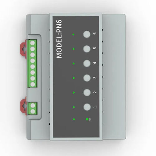 6-Channel DIN Rail Wi-Fi Relay with Antenna (IN/OUT) Manufacturer code SB1224