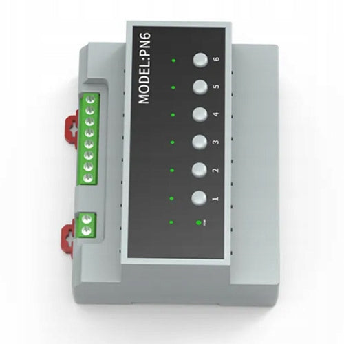 6-Channel DIN Rail Wi-Fi Relay with Antenna (IN/OUT) Packaging status original