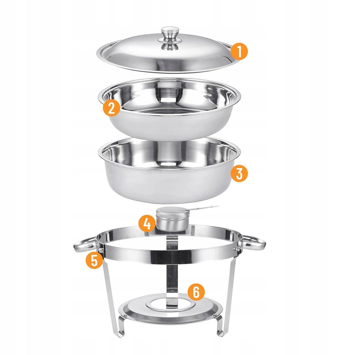 6 L FOOD WARMER STEEL HEAT-RESISTANT DISH Brand no brand