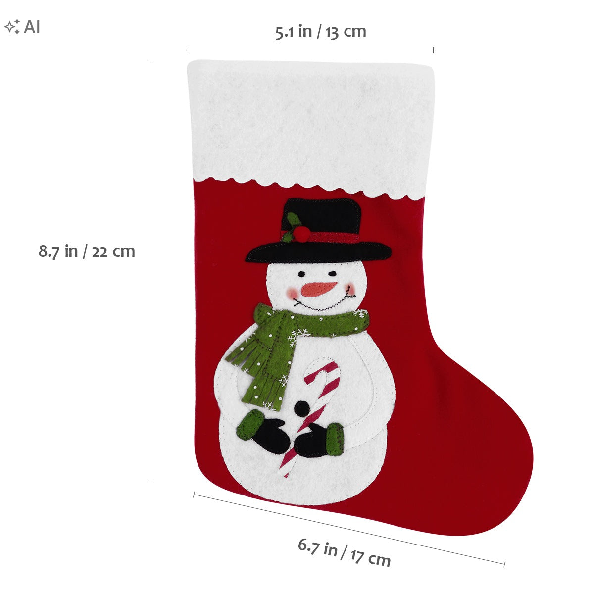 6 PCS FELT CHRISTMAS CANDY BAGS PERFECT FOR CHRISTMAS GIFTS Manufacturer code 3485431