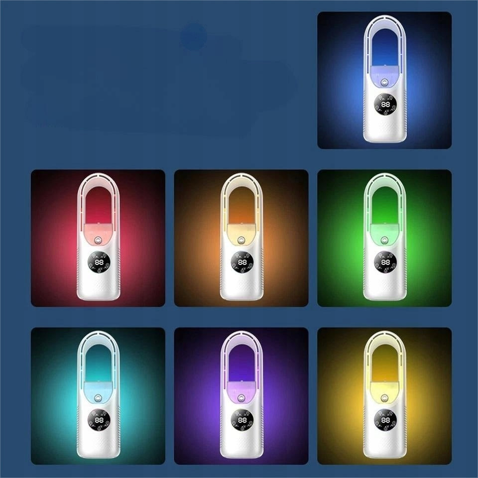 6-SPEED BLADELESS ELECTRIC FAN WITH COOLING AND RGB LED Brand no brand