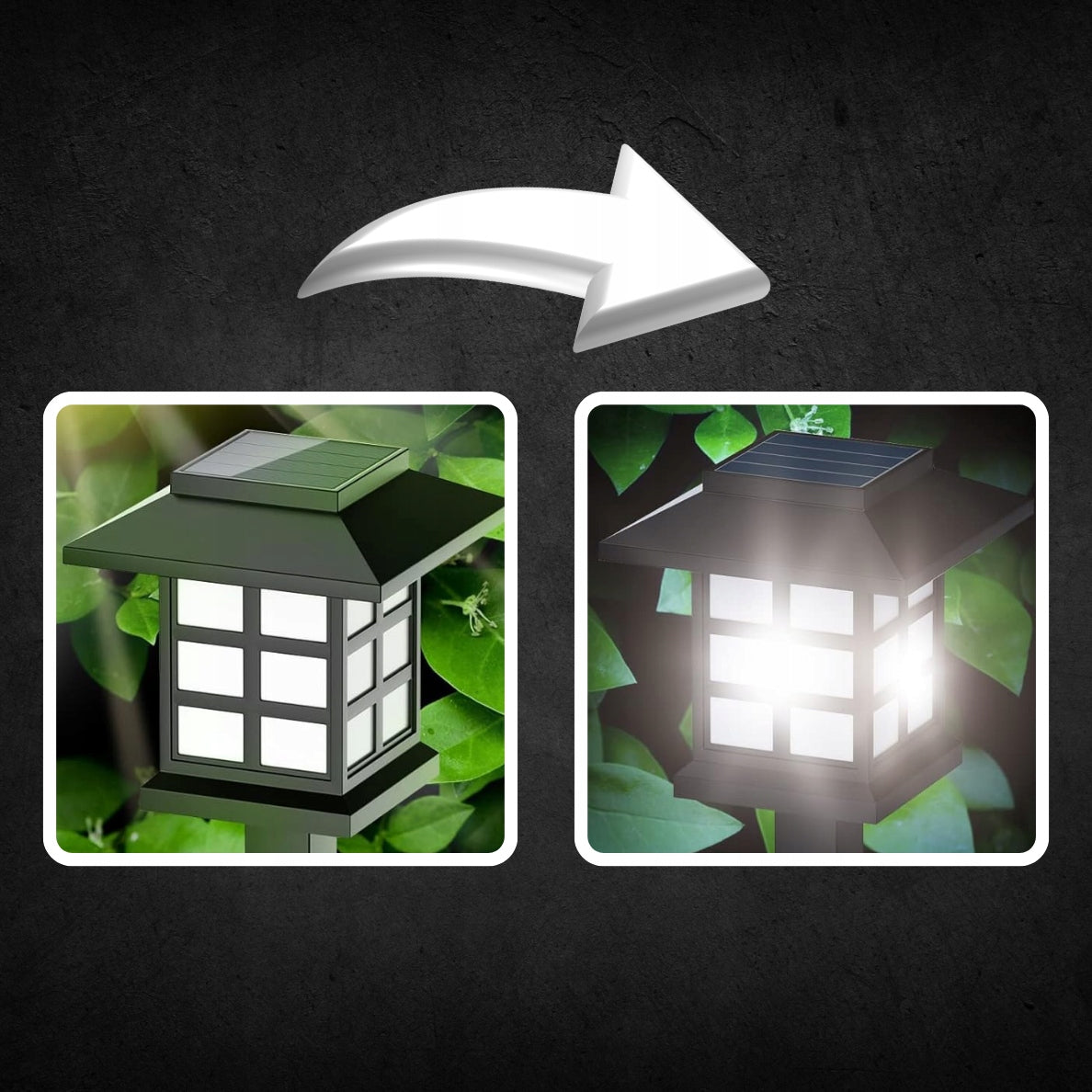 6 X SOLAR LAMP GARDEN LIGHTS SENSOR PUNCHED LED DECORATIVE Brand MEMFLOW