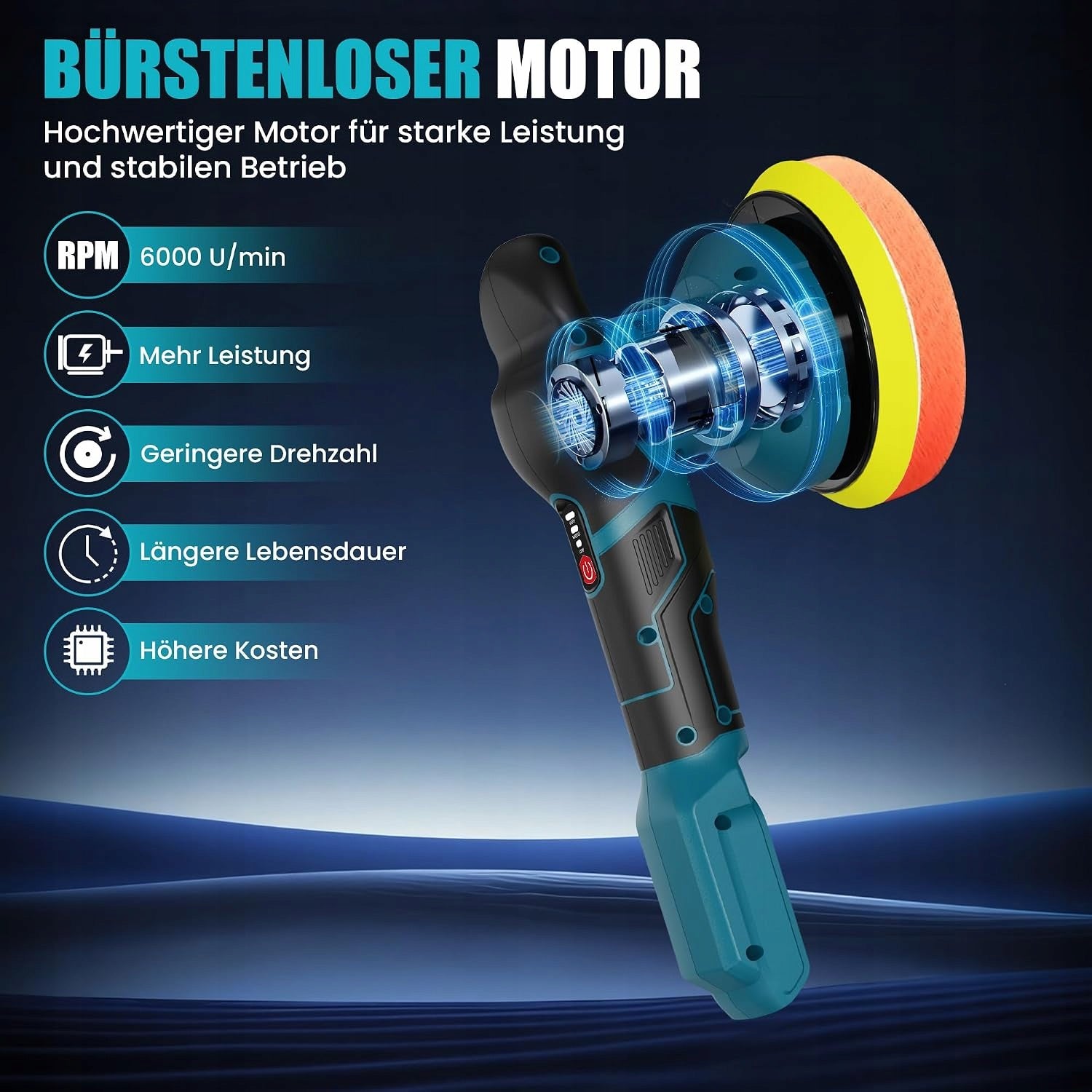 6-inch orbital polishing machine compatible with Bosch 18V without aku Manufacturer code G53