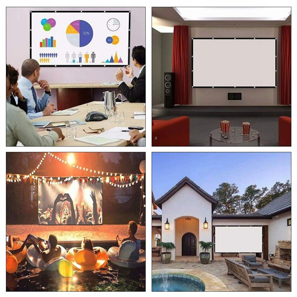 60 INCH PORTABLE PROJECTION SCREEN FOR CAMPING AND HOME 133X75 CM 16:9 Packaging status original