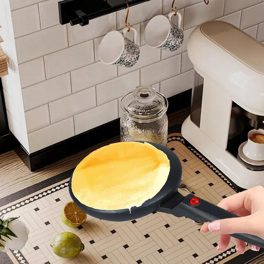 600W ELECTRIC FRYING PAN WITH TEMPERATURE CONTROL AND LONG HANDLE Power rating 600 W