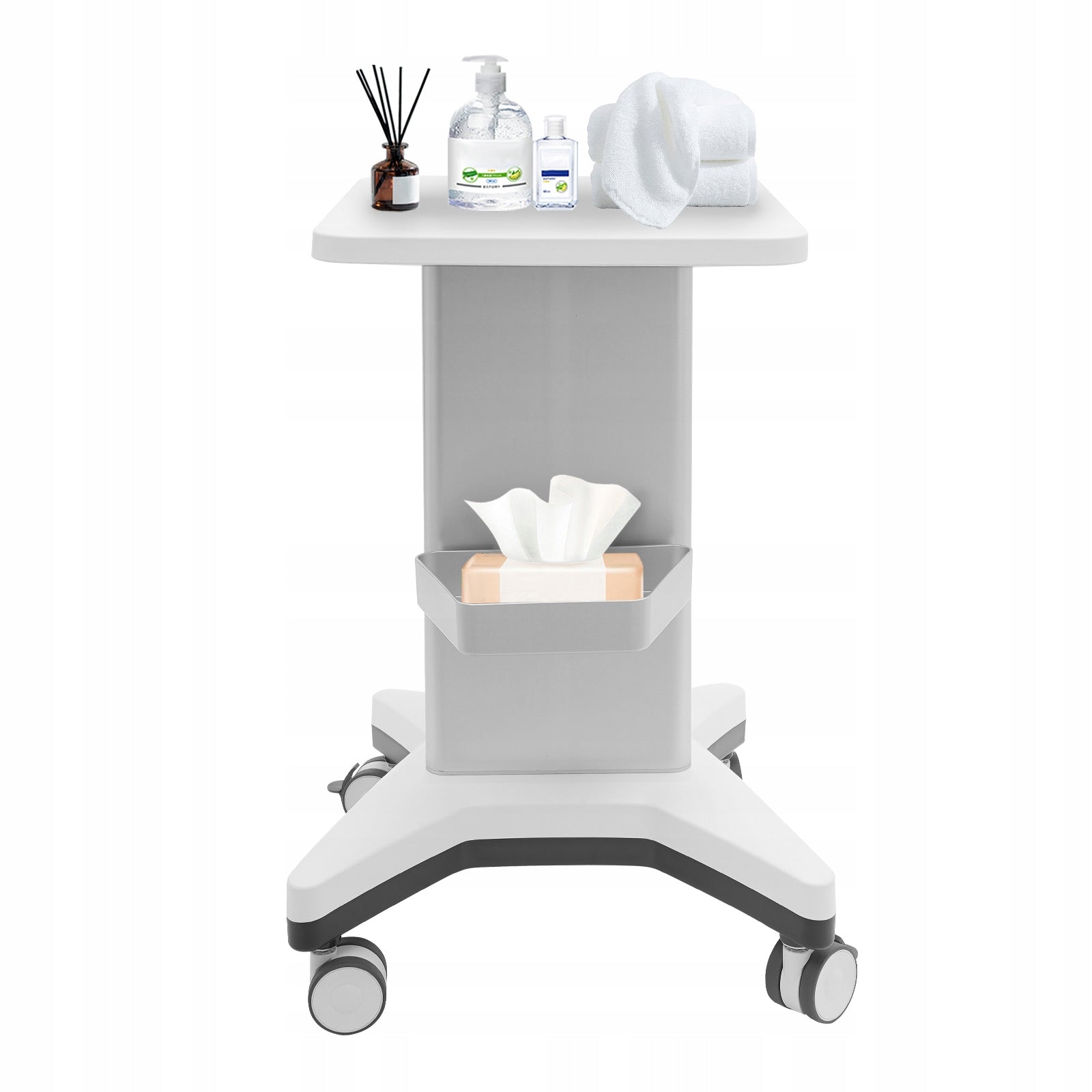 60kg/132.28lbs Salon Trolley, Practical Cart, Beauty Cart with Side Box