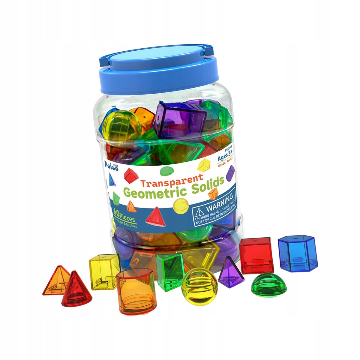 60x Geometric Solids Montessori Educational Toy for Games Gift Brand no brand