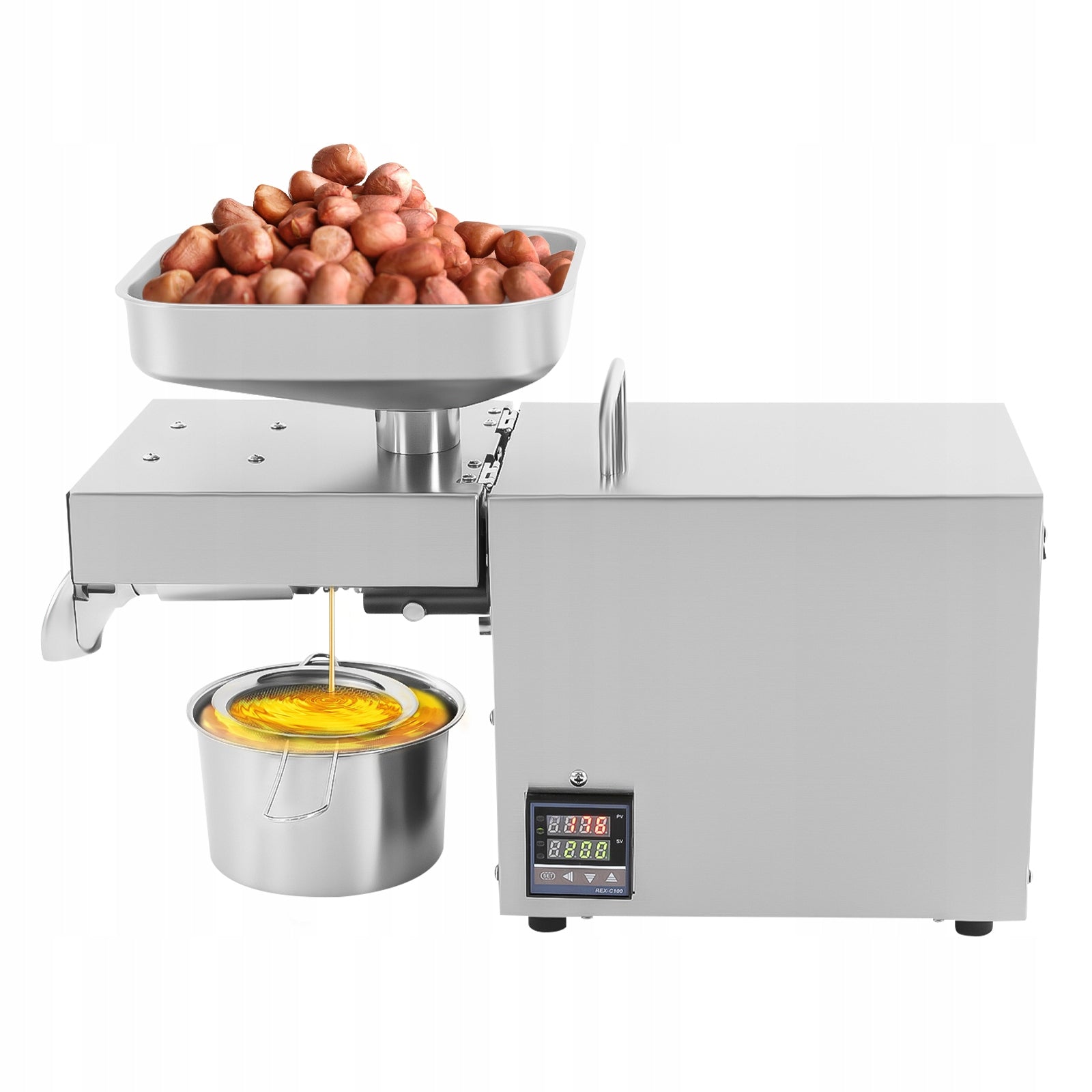 610W 304 Stainless Steel Oil Press Machine with Digital Temperature Control