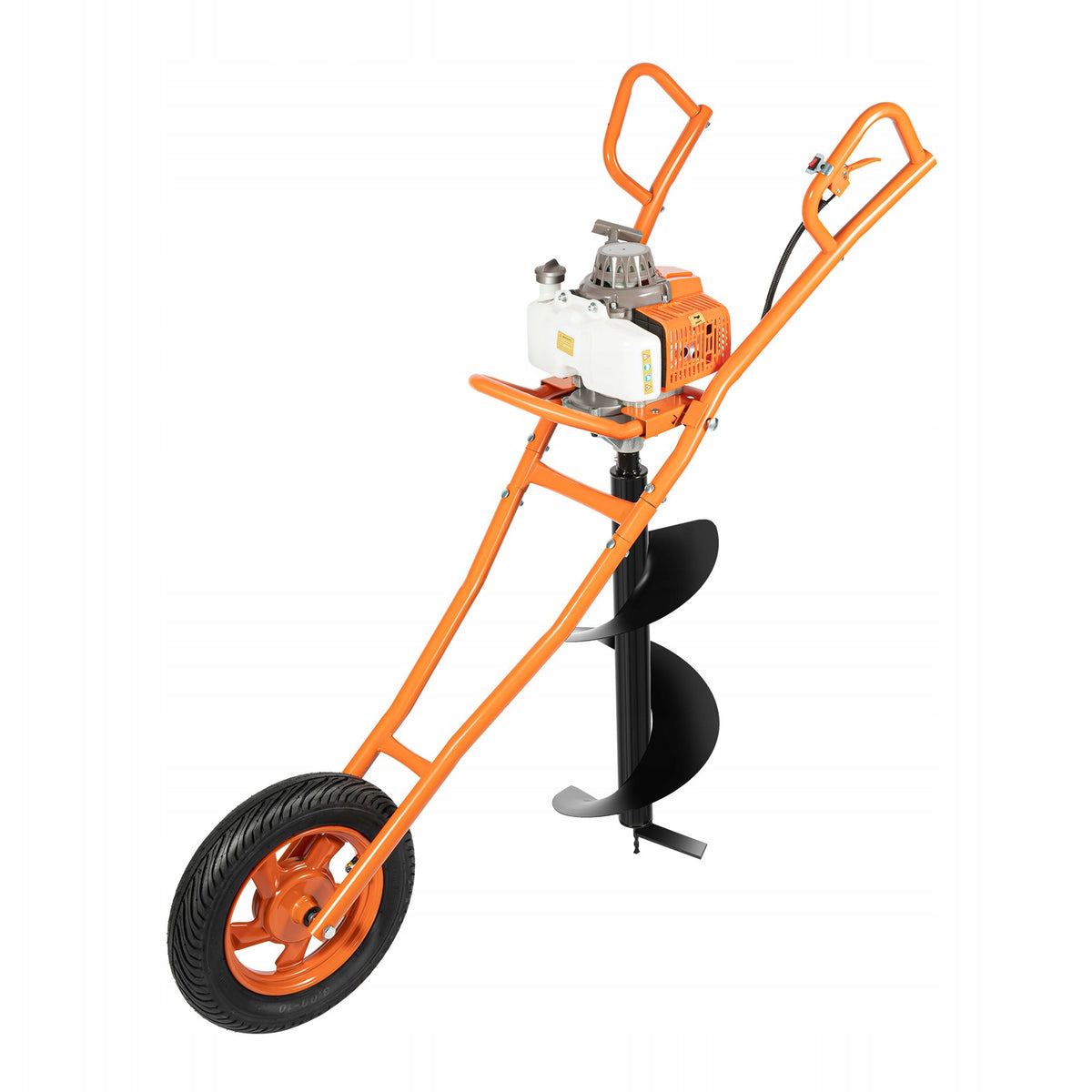 63CC HOLE DIGGER+UNICYCLE WITH DRILL 2.2KW GAS EARTH DIGGING MACHINE