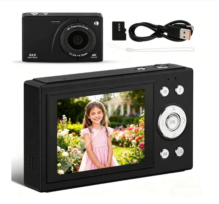 64MP 4K digital camera with autofocus zoom 18x IPS 2.8 screen + 64GB card Manufacturer code 4896009083078