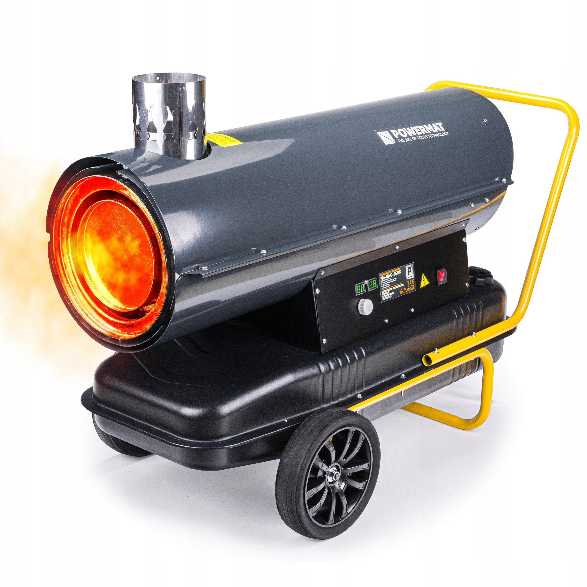 65 KW OIL HEATER WITH DIESEL CHIMNEY BLOWER + THERMOSTAT LCD FURNACE