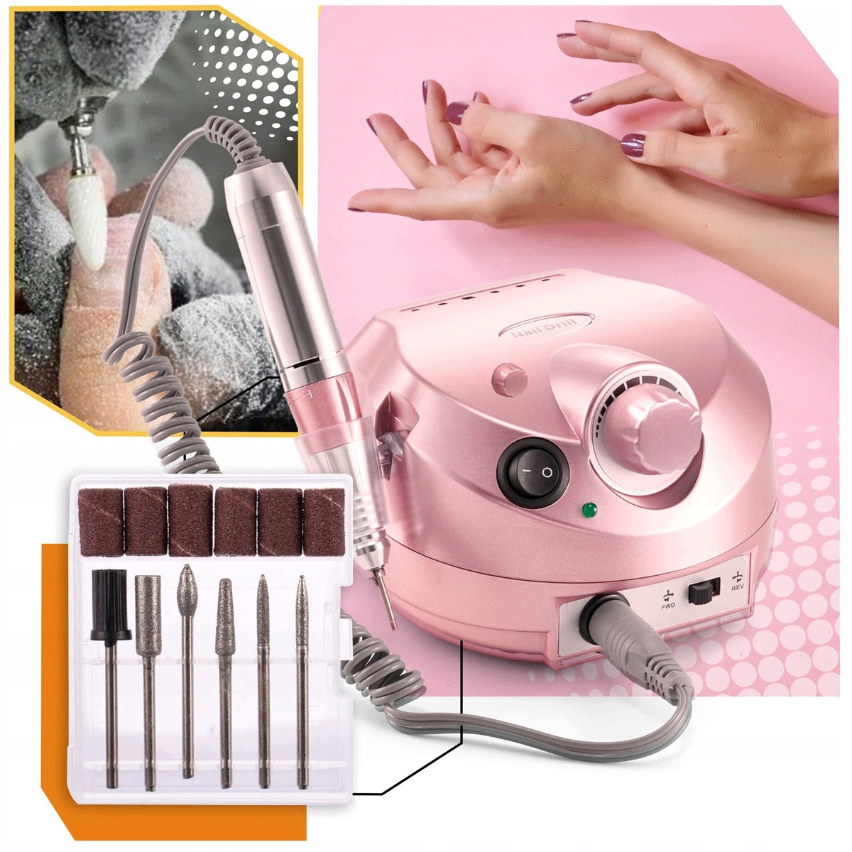65W NAIL MILLING MACHINE REMOVAL ACRYLIC GEL POLISHES Manufacturer code 5907121330823