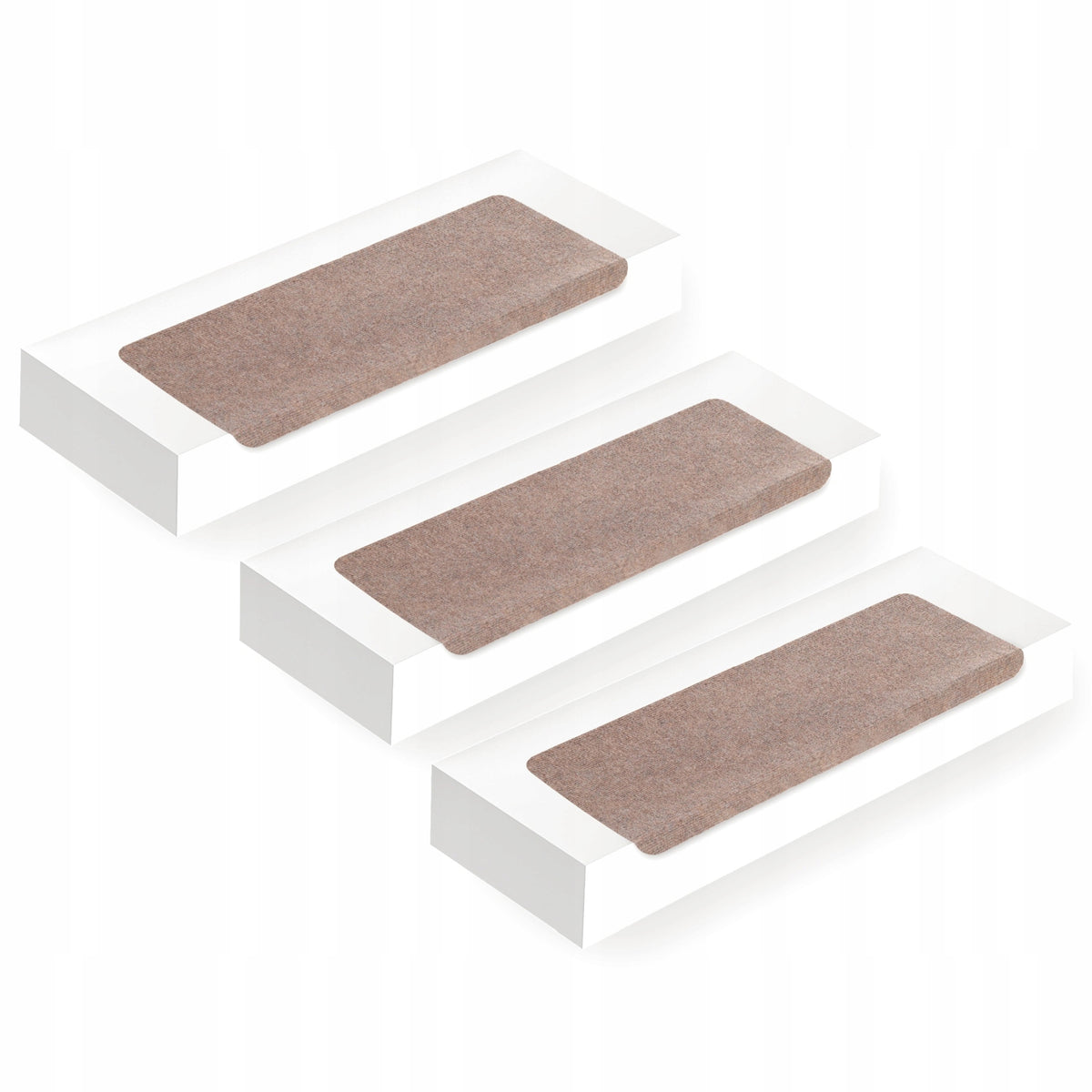 65x25cm+3cm INTERIOR STAIR COVERS SELF-ADHESIVE RUGS BEIGE STEPS Manufacturer code Nakładki na schody Steps