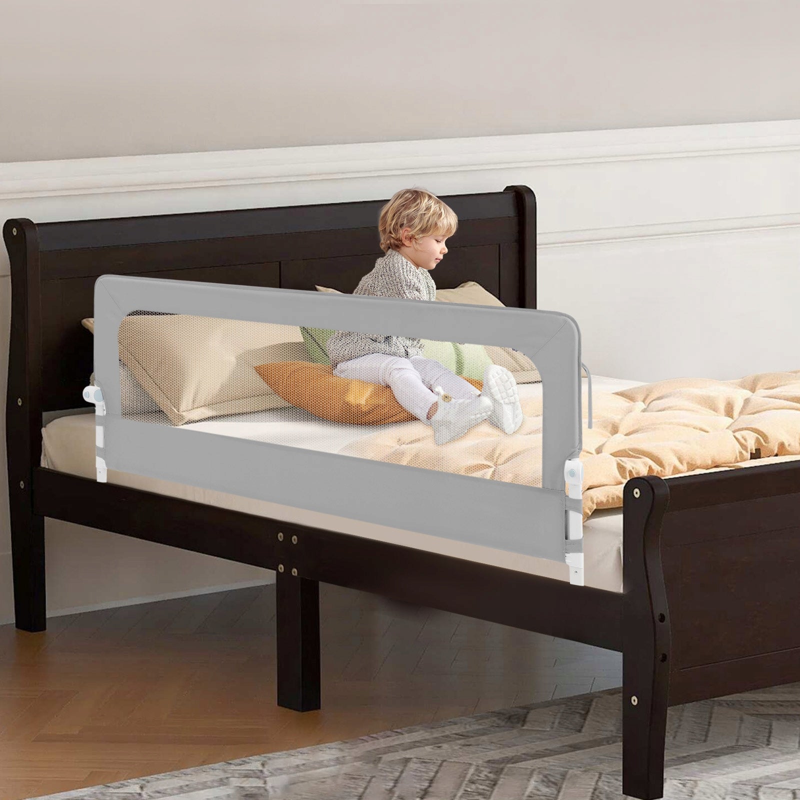 66-83cm Adjustable bed rail guard 180° Foldable for Children's bed Manufacturer code JKGQJL-000300