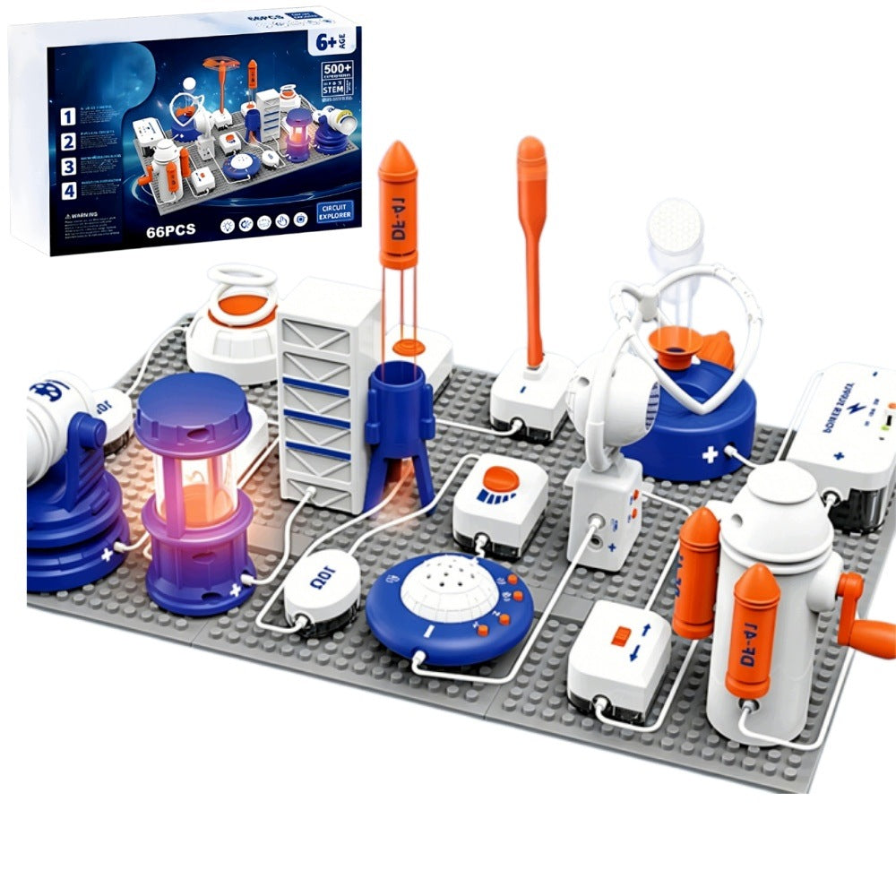 66-PIECE EDUCATIONAL SET FOR SMALL ELECTRONICS, TO DO Kind electronics kits