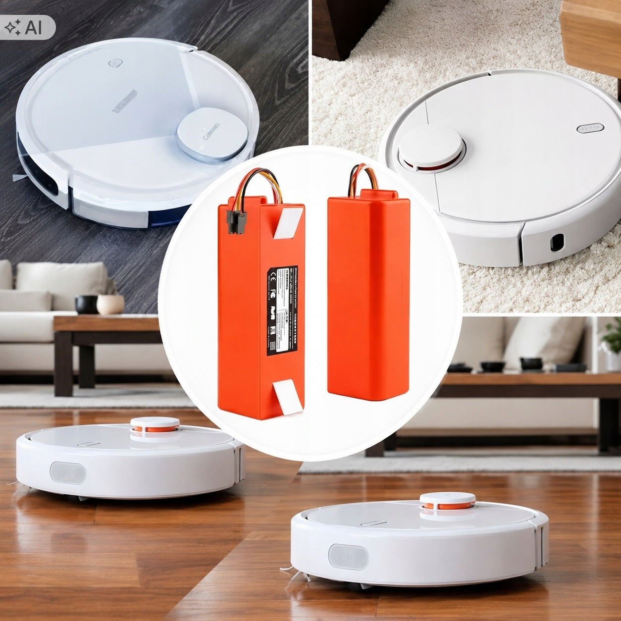 6800 mAh CAPACIOUS BATTERY FOR XIAOMI ROBOROCK s50 s51 s55 14,4V Manufacturer code YFDZ-4027019063518