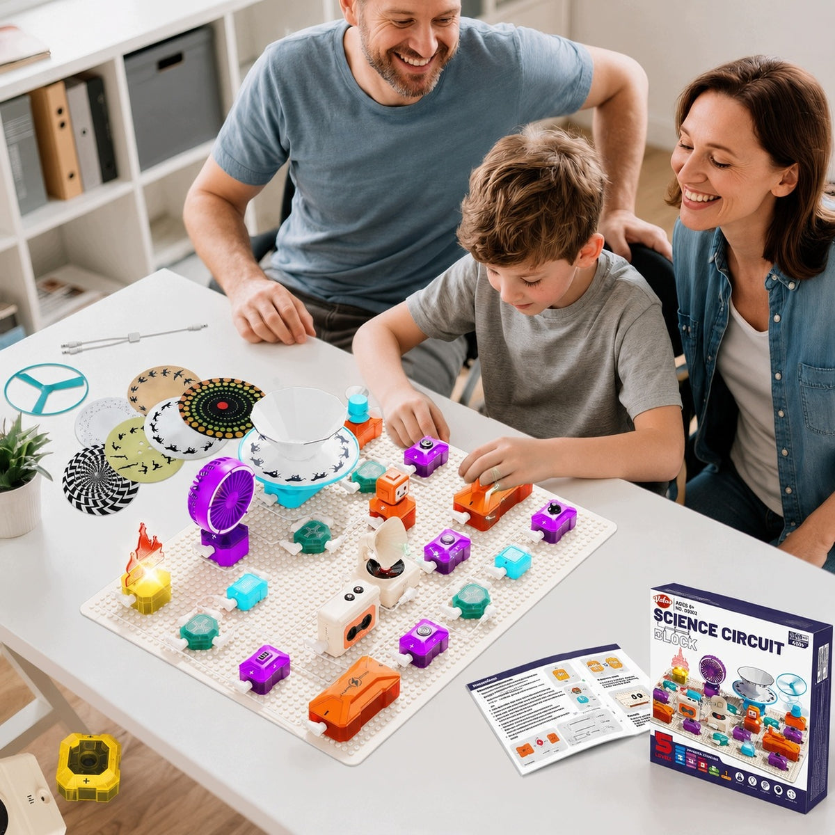 68PCS EDUCATIONAL SET SMALL ELECTRONICS WITH 450+ EXPERIMENTS ELECTRICIAN SCIENCE Packaging status original
