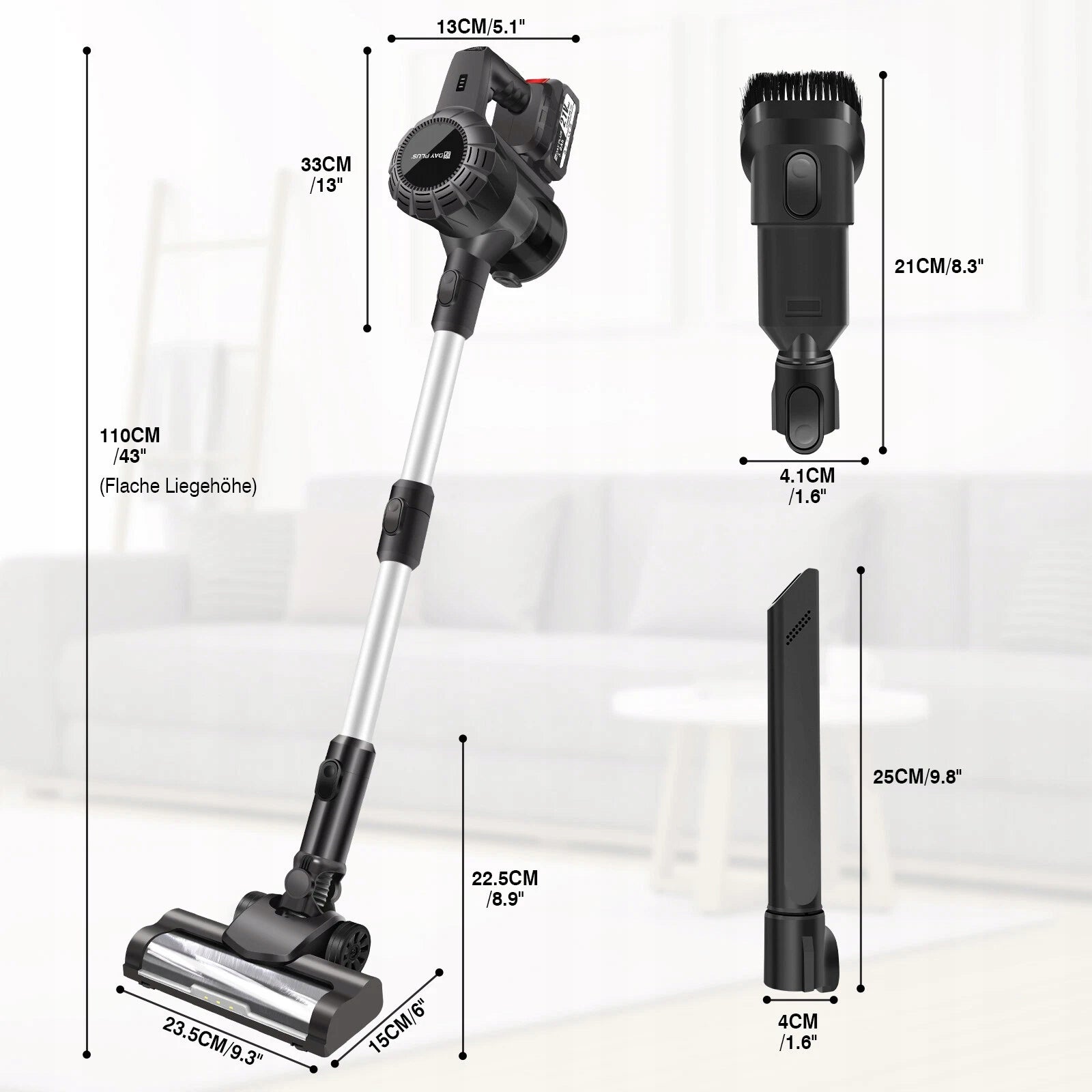 6IN1 6000W BAGLESS VACUUM CLEANER 30 000 PA LIGHTWEIGHT VERTICAL BRUSHLESS Manufacturer no brand
