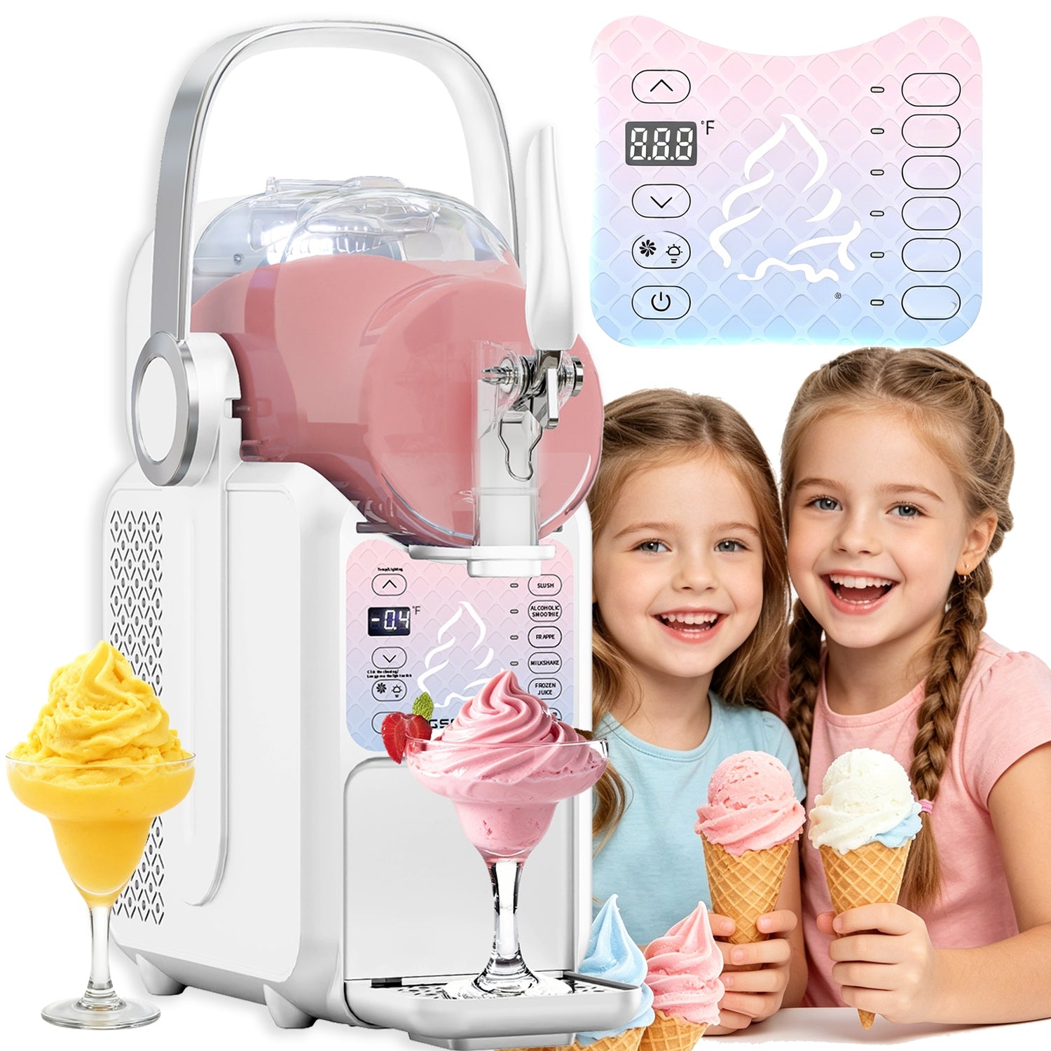 6IN1 MACHINE FOR MAKING FROZEN SLUSHY COCKTAILS ICE SORBETS 3L