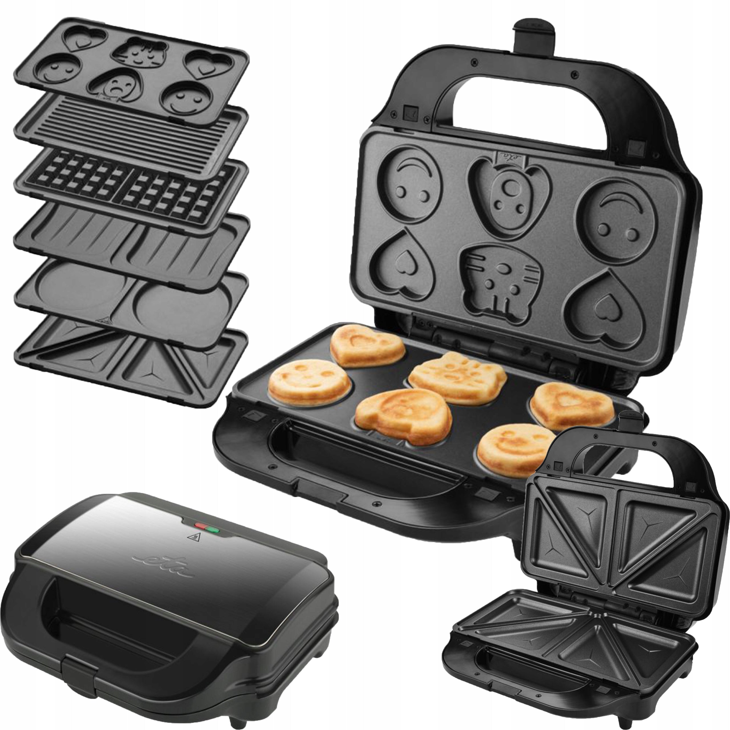 6IN1 MULTIFUNCTION TOASTER GRILL PANINI WAFFLE COOKIES TOAST XL ETA SORENTO