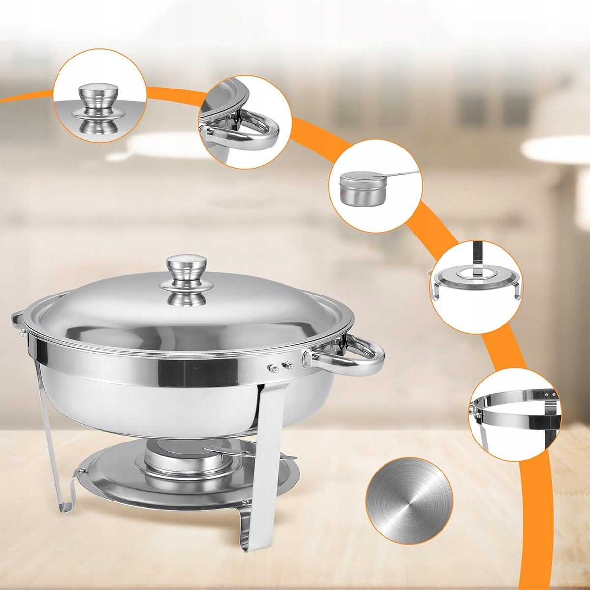 6L Round Gastronomy Heater Brand no brand