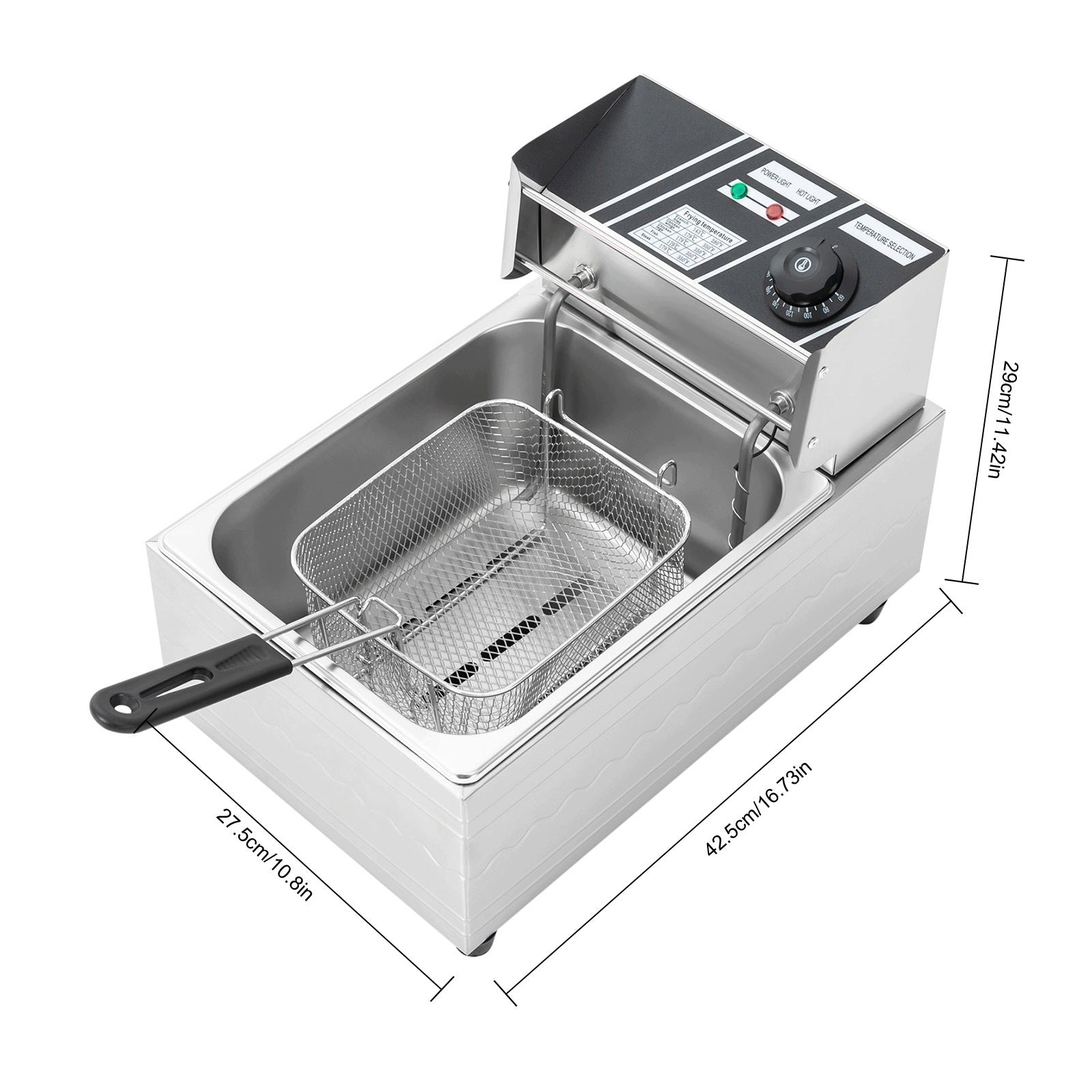 6L SINGLE-CYLINDER DEEP FRYER (220V EURO PLUG) Manufacturer code 751064pi