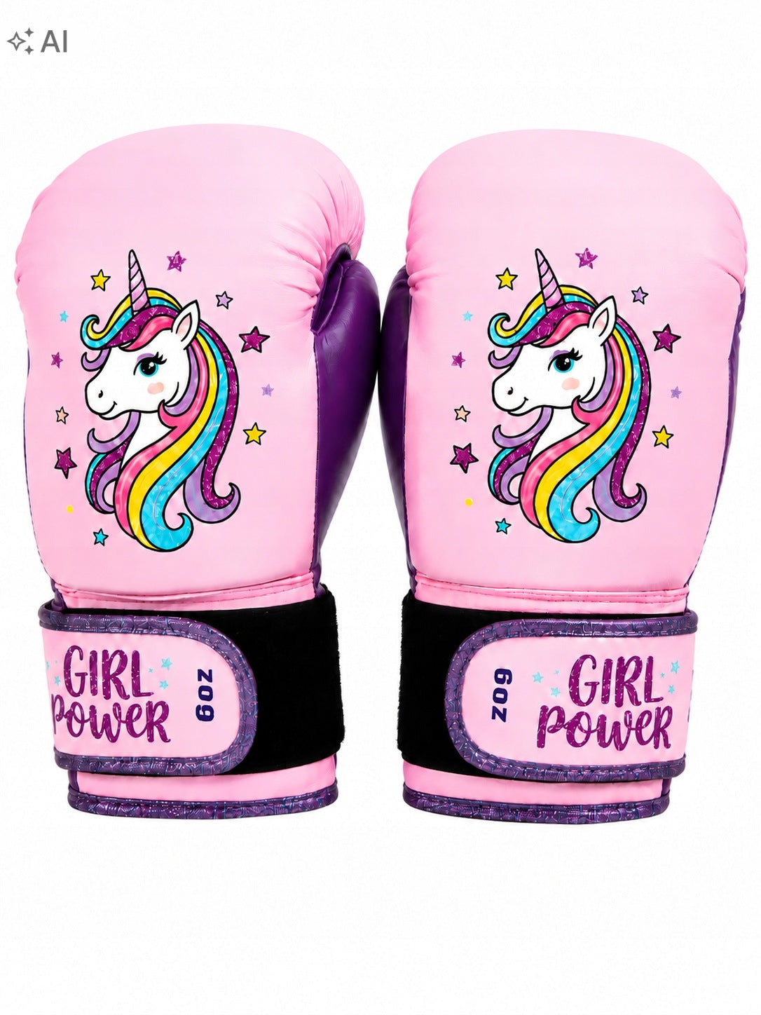 6OZ KIDS TRAINING BOXING GLOVES WITH PONYTAIL - FORCE