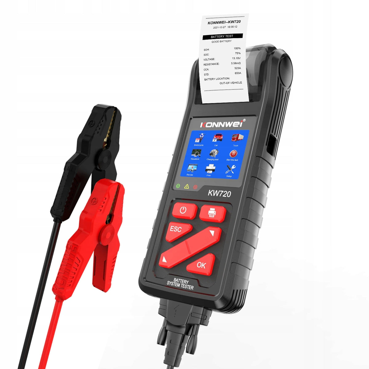 6V 12V 24V BATTERY TESTER with j.PL Printer EAN (GTIN) 5904954302157