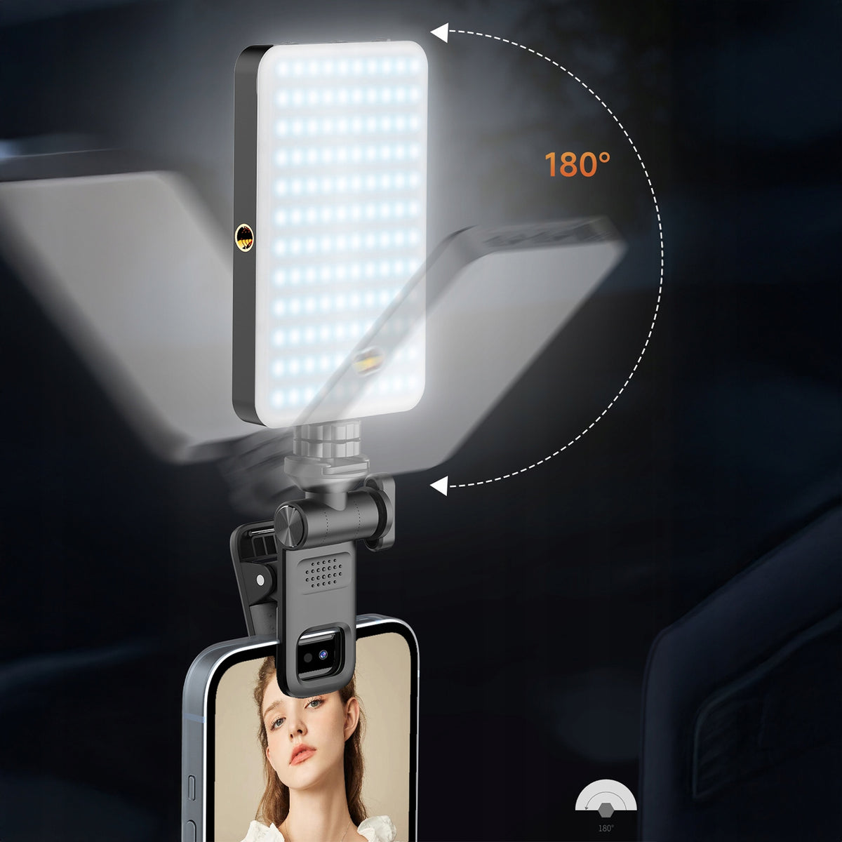 6W 3000mAh LED Phone Lamp with Clip 2500-9000K CRI95 Apexel D10 Packaging status original