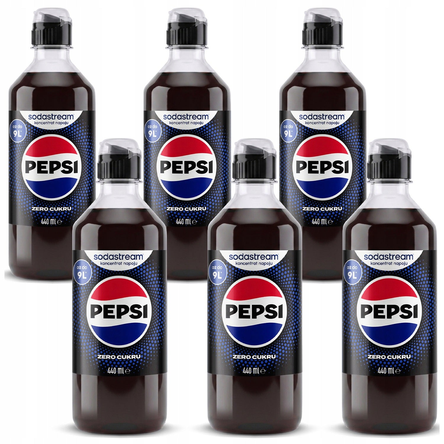 6X SYRUP SODASTREAM PEPSI MAX WITHOUT SUGAR 440 ML CONCENTRATES FOR SATURATOR