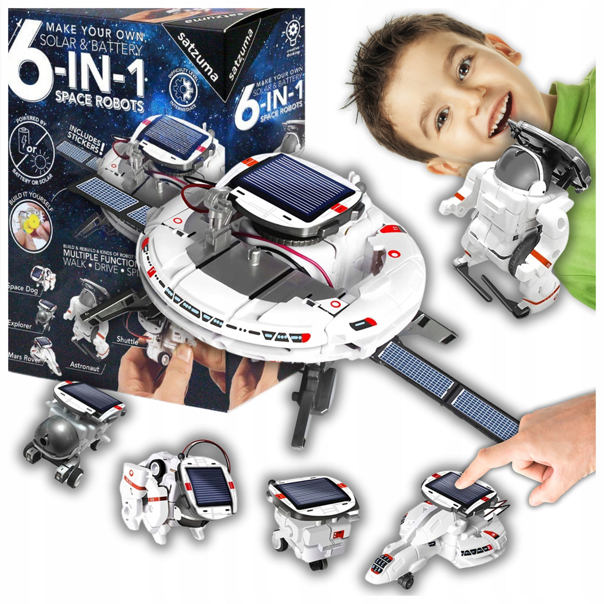 6in1 SOLAR ROBOT Educational Building Set Creative for Kids