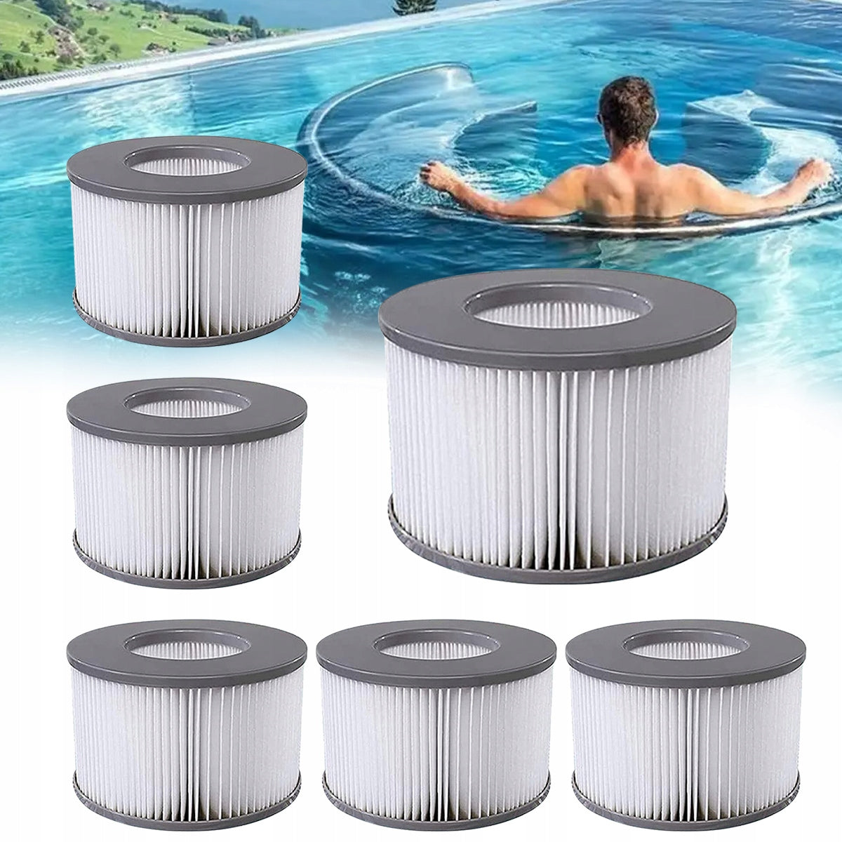 6x Filter for Swimming Pool SPA Jacuzzi Hydromassage MSPA Brand no brand
