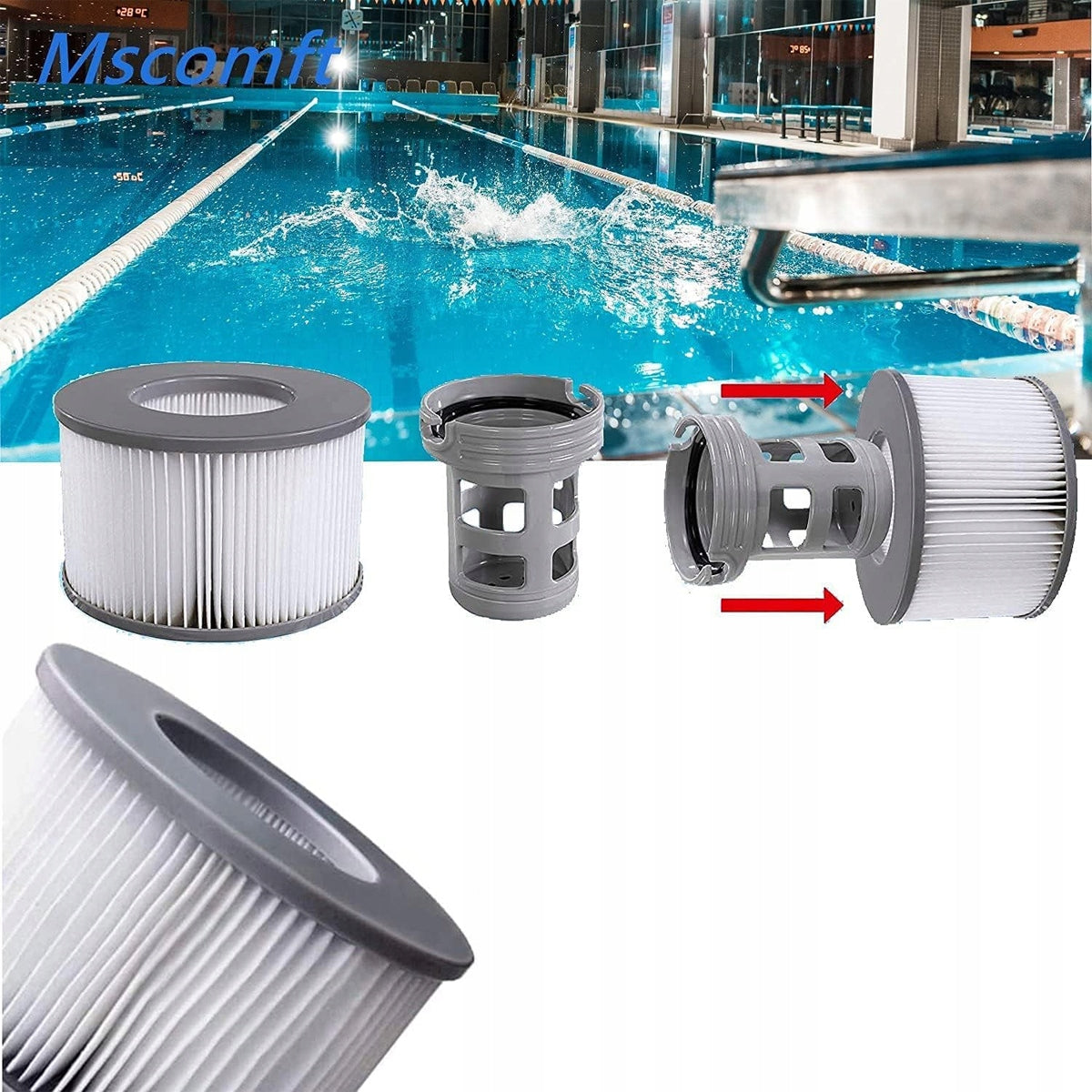 6x Filter for Swimming Pool SPA Jacuzzi Hydromassage MSPA Manufacturer code 6942300760977