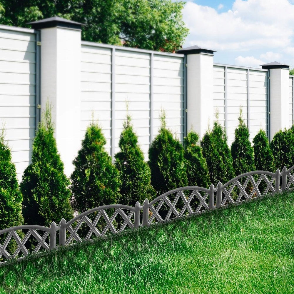 6x GARDEN Fence plastic grey border palisade edging lawn 3 m Manufacturer Orion
