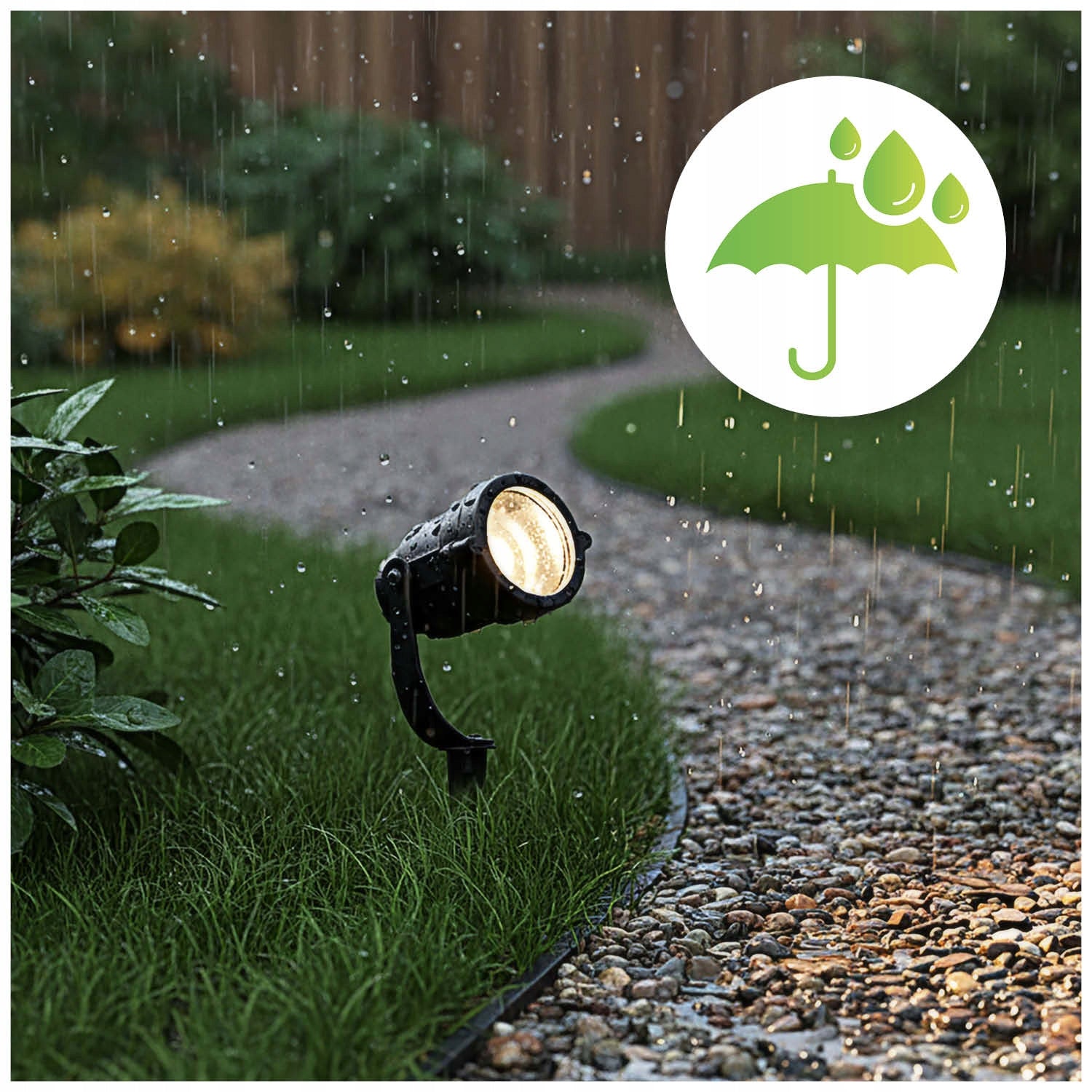 6x Garden Lamp Headlight Punched GU10 For Garden With IP65 Cable Brand Laitica