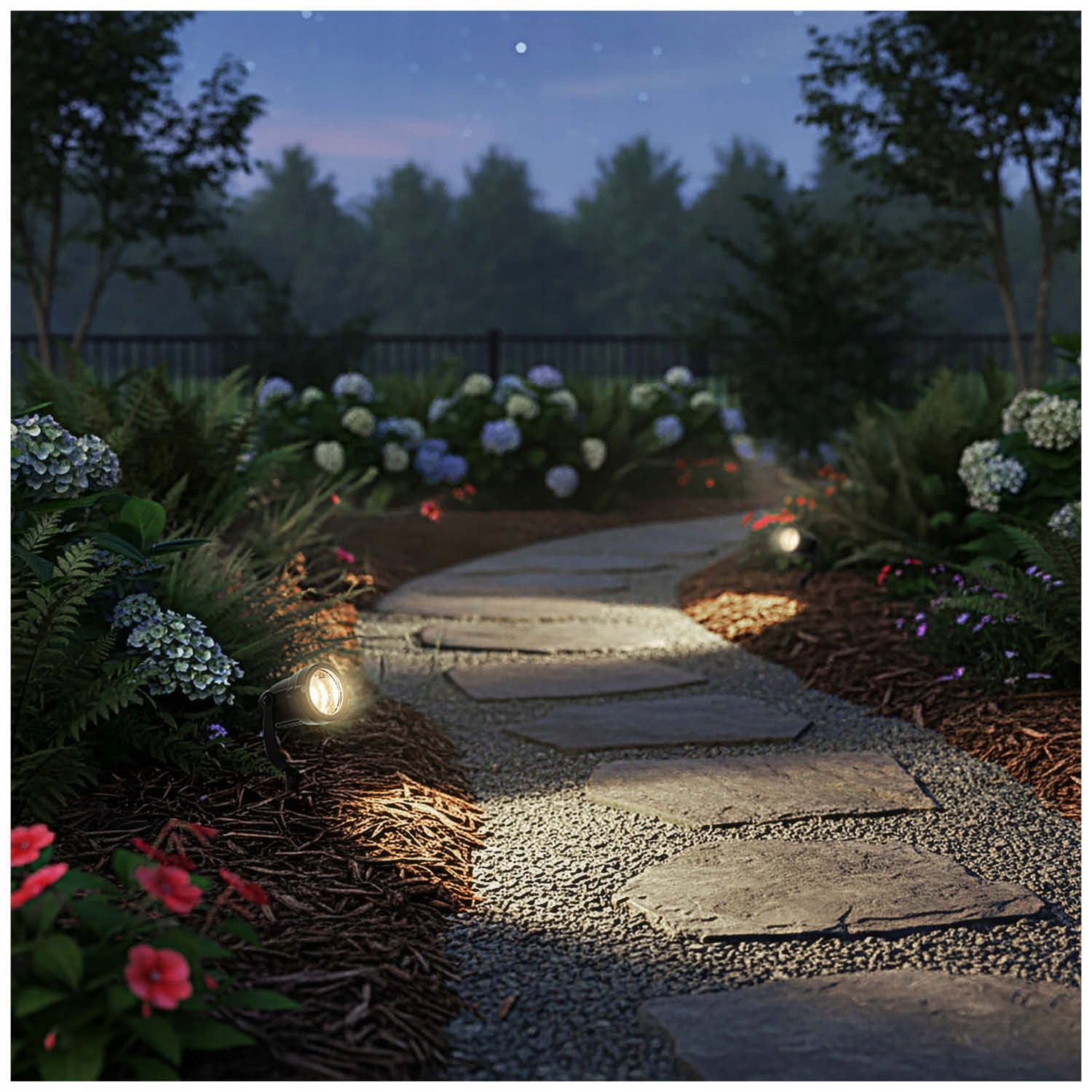 6x Garden Lamp Headlight Punched GU10 For Garden With IP65 Cable Packaging status original