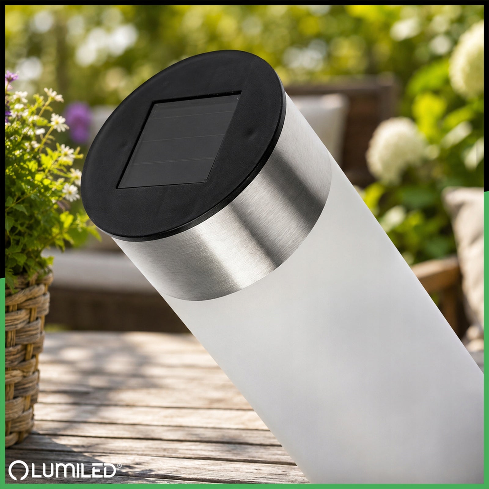 6x Solar Garden Lamp LED Punched Outdoor Decorative Garden Post Brand Lumiled