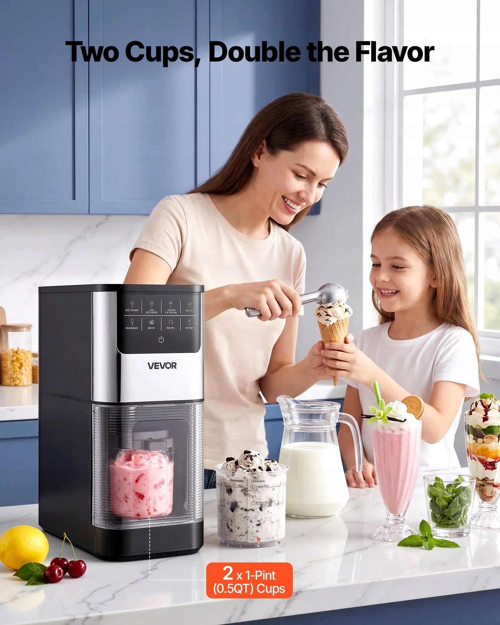 7 IN 1 HOMEMADE COCKTAIL SORBET ICE CREAM MAKER INCLUDED 2 BOWLS Manufacturer code MASZYNA DO ROBIENIA LODÓW SORBETÓW KOKTAJLI