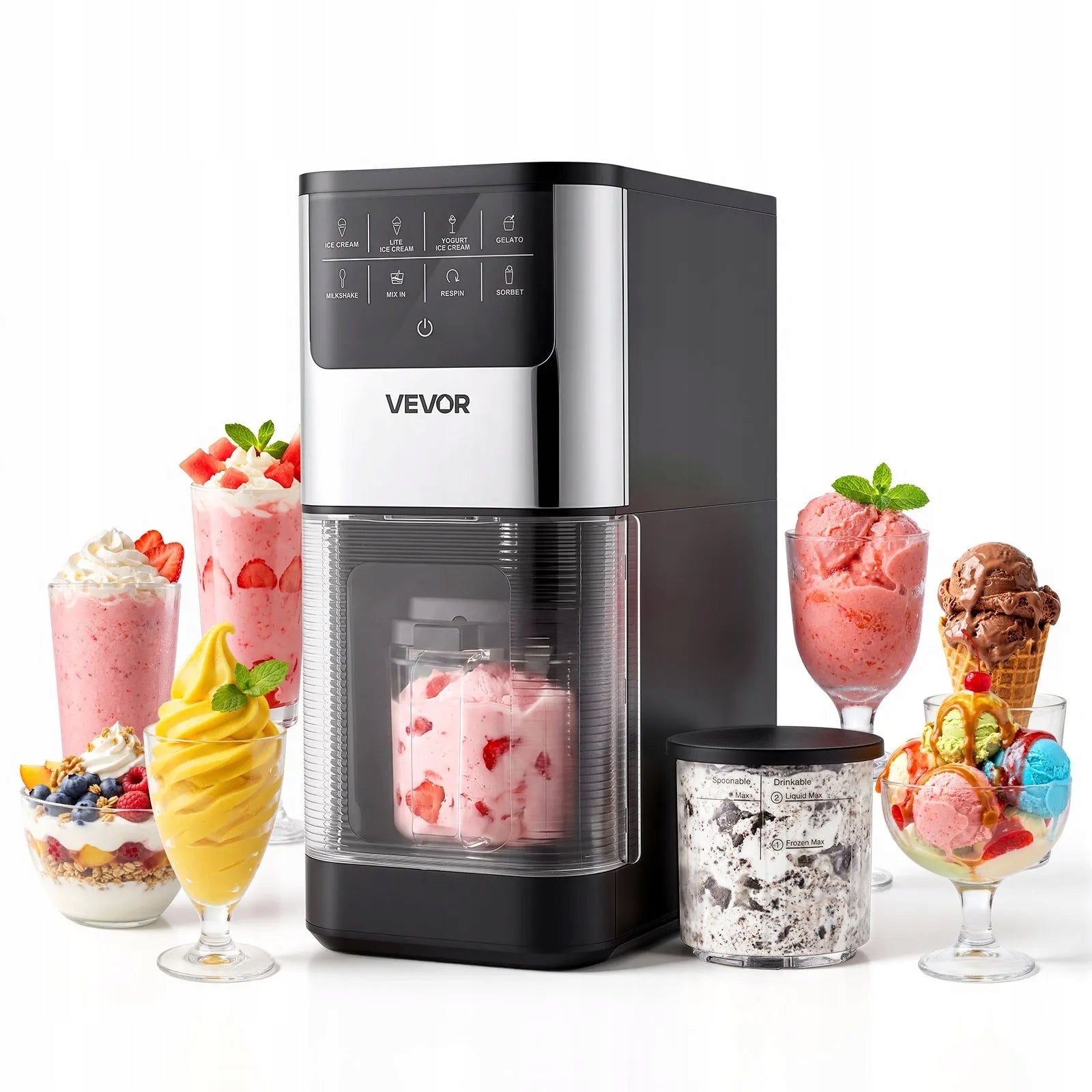 7 IN 1 HOMEMADE COCKTAIL SORBET ICE CREAM MAKER INCLUDED 2 BOWLS