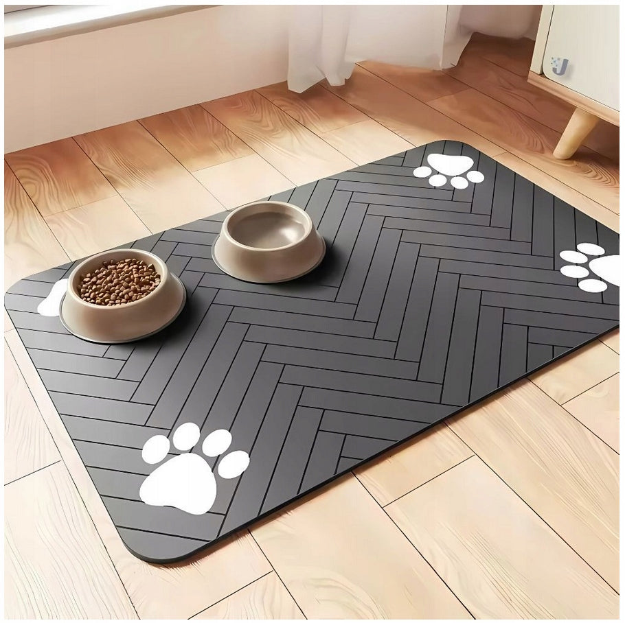 70X60 CM CAT DOG BOWL MAT PAD WATERPROOF NON-SLIP Packaging status original