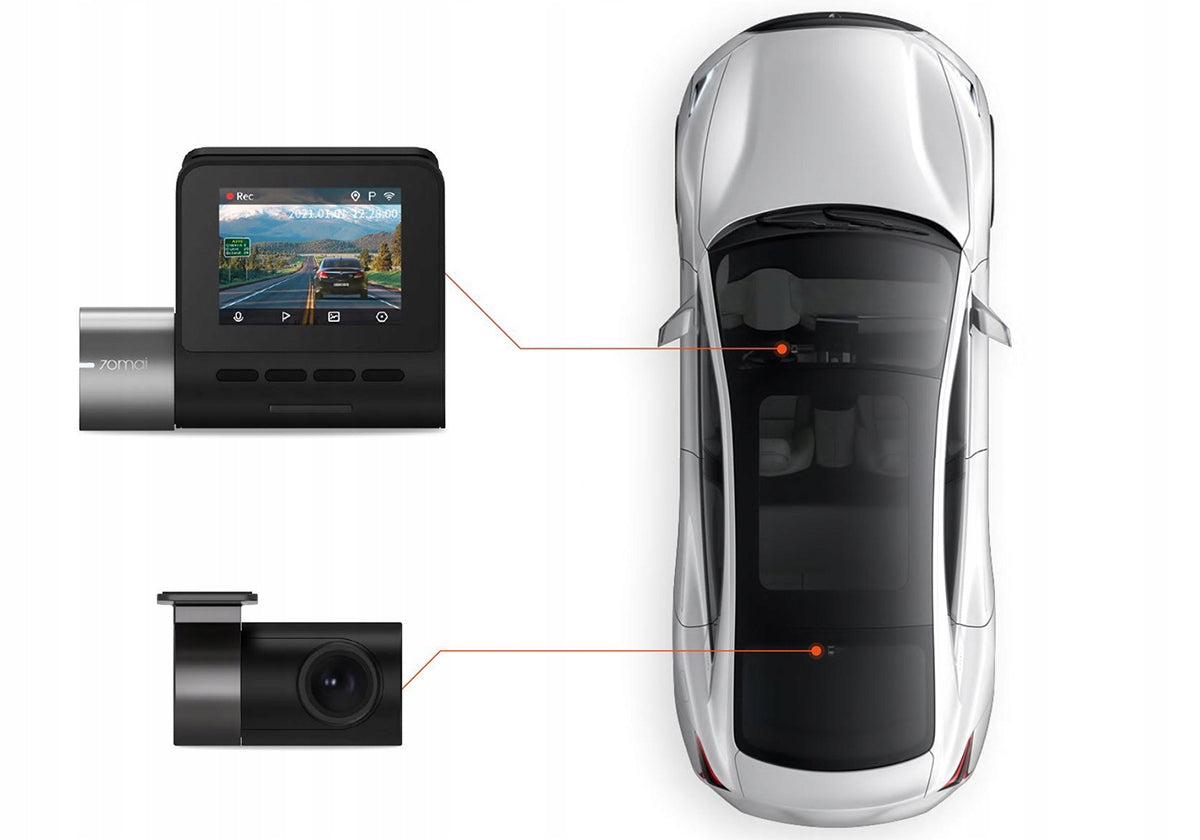 70mai A500S Pro Plus Car Camera with RC06 Rearview Camera Recording quality 5 Mpx (2592x1944)