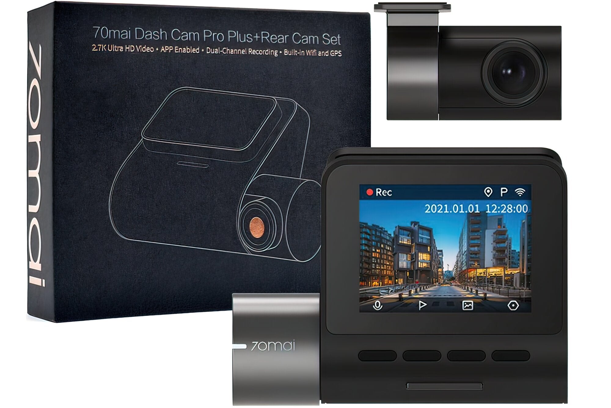 70mai A500S Pro Plus Car Camera with RC06 Rearview Camera
