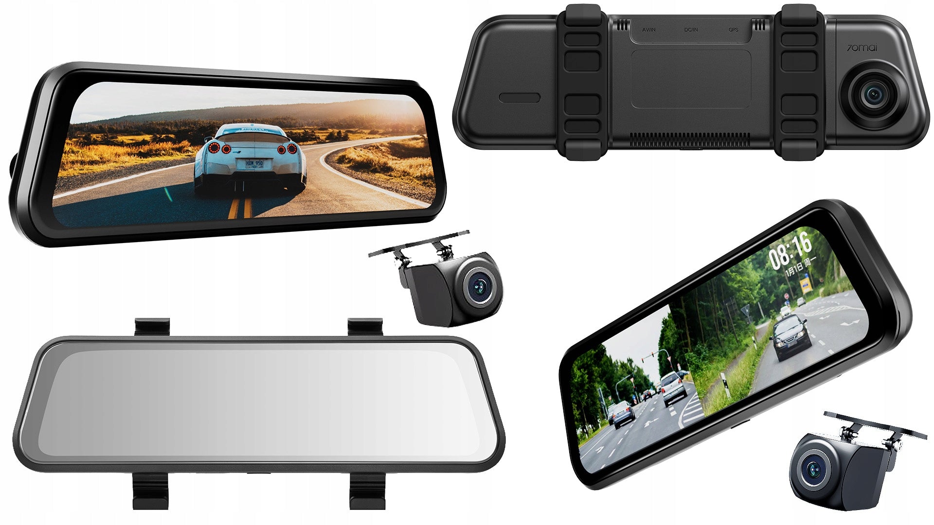 70mai Car camera mirror S410 VIDEO RECORDER + rear RC15 + GPS Manufacturer code SET 70MAI S410