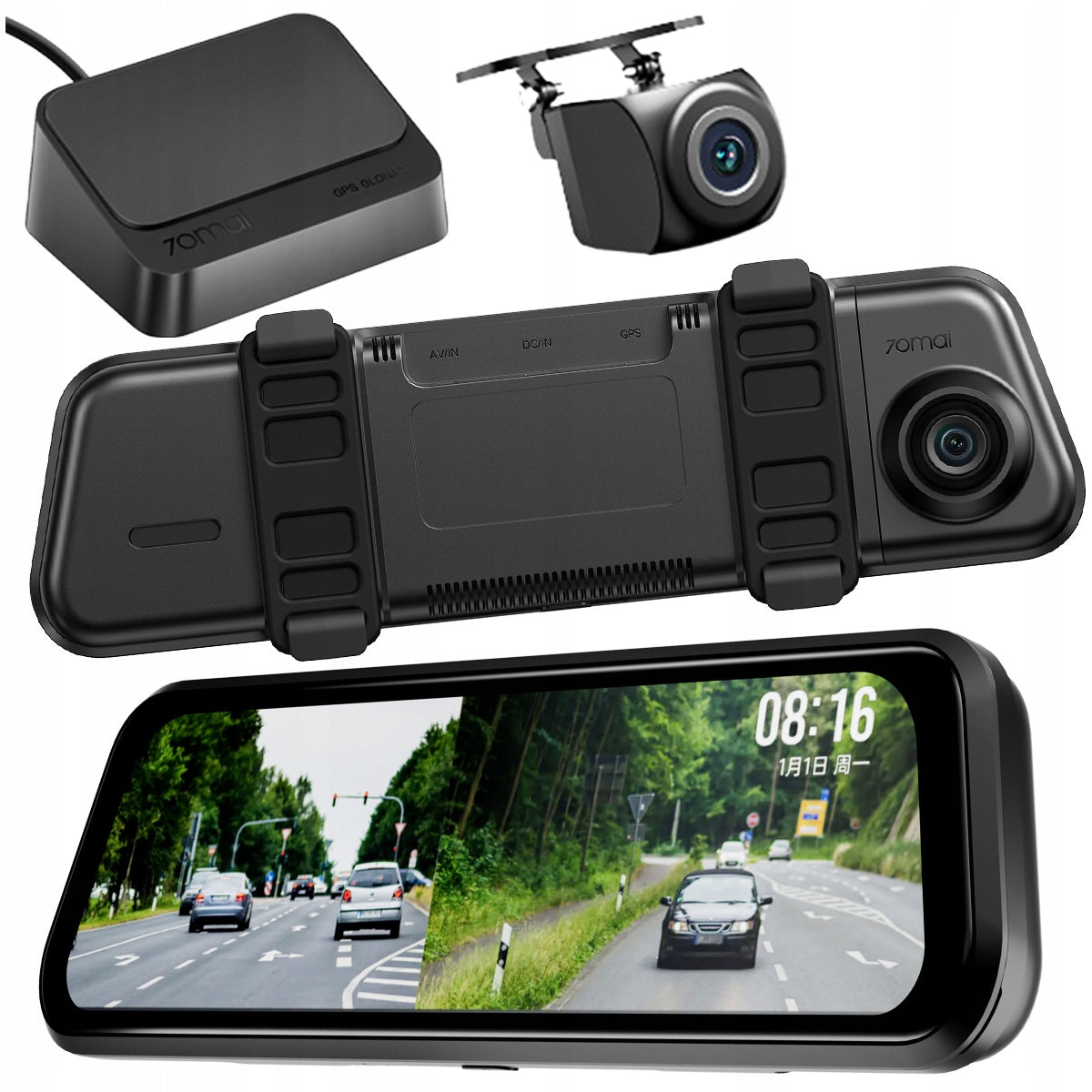 70mai Car camera mirror S410 VIDEO RECORDER + rear RC15 + GPS