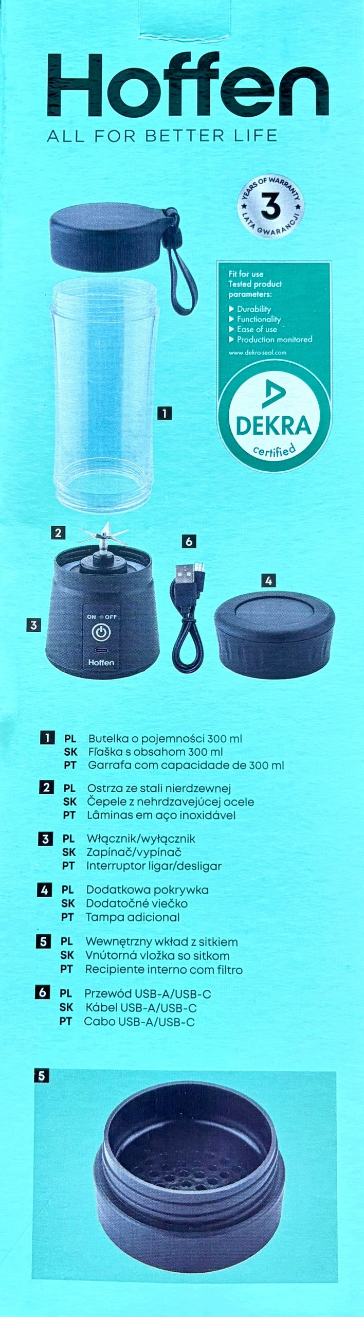 757 Cup blender Hoffen POJM260081 65 W black Brand Hoffen
