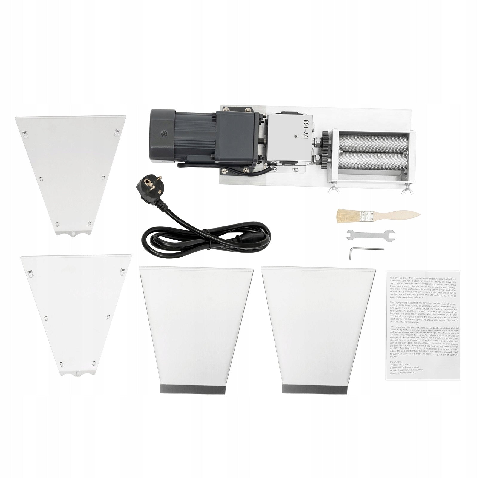 75W Electric Grain Grinder, 220V Stainless Steel Crusher, 49*15.3*28.4cm Manufacturer code GG123