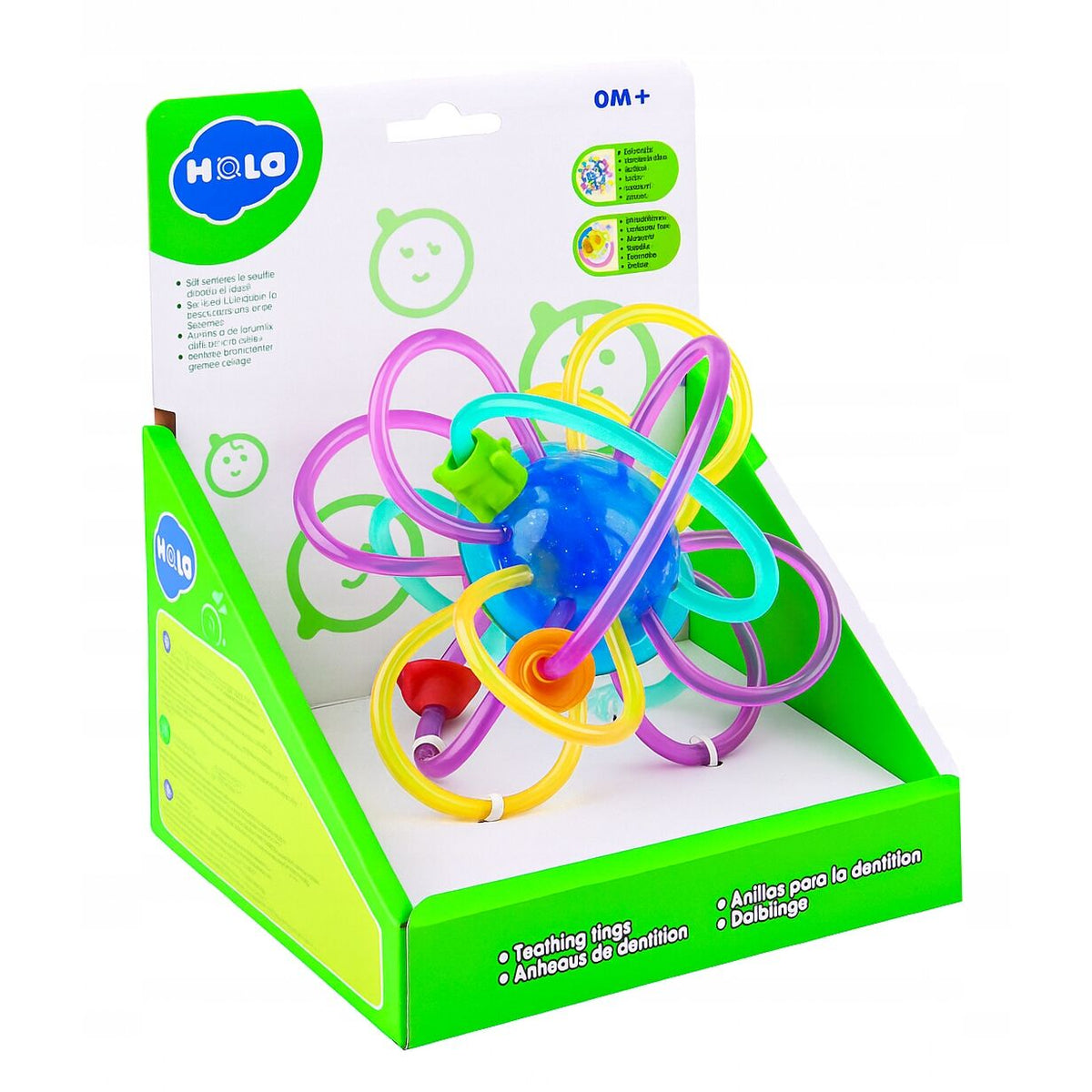 7937 Hola Sensory Teether with Rotating Ball Rattle Toy ANEK