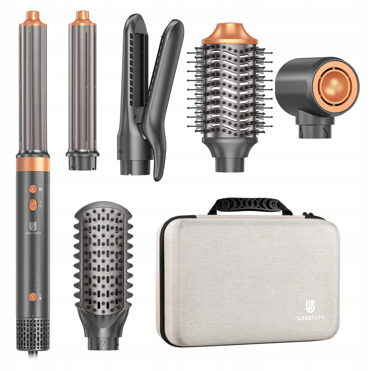 7IN1 CURLING IRON HAIR DRYER 100-240V 1400W WITH STORAGE BOX